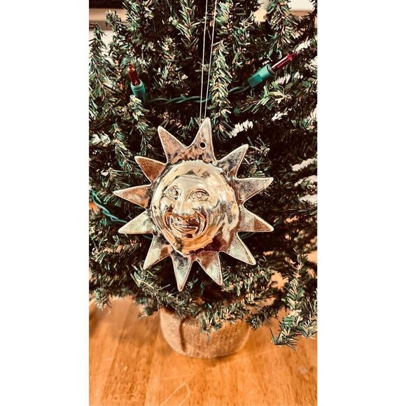 Gilded Sun Ceramic Christmas Ornament - Picture 2 of 5